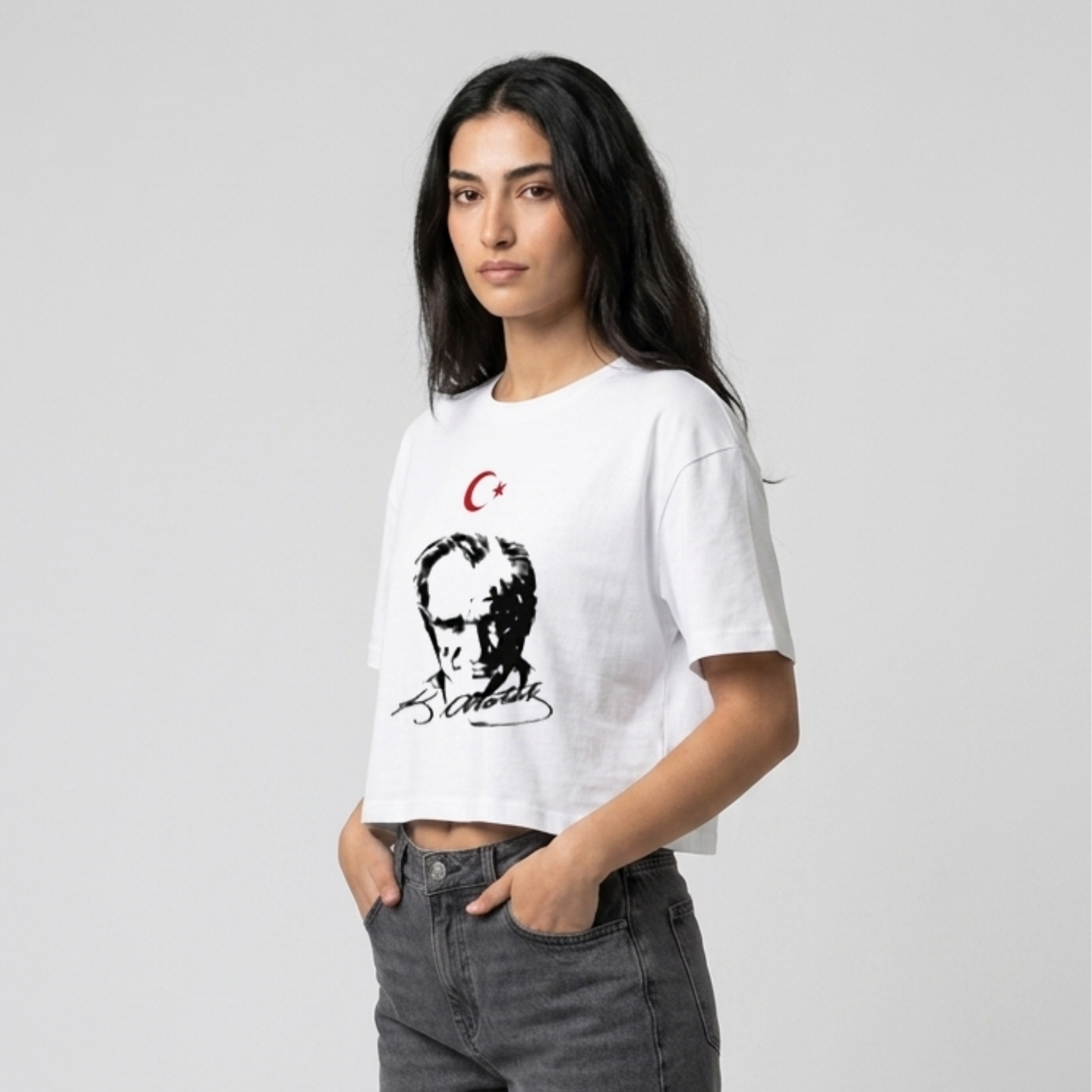 Türkiye Atatürk Cropped Tee